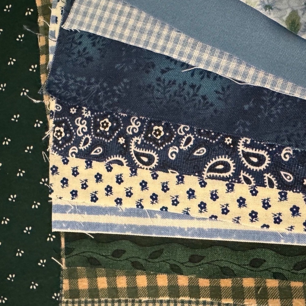 Hand Slow Stitch Pretty in Blue Fabric Lace Kit Junk Journal DIY Crafts 50+